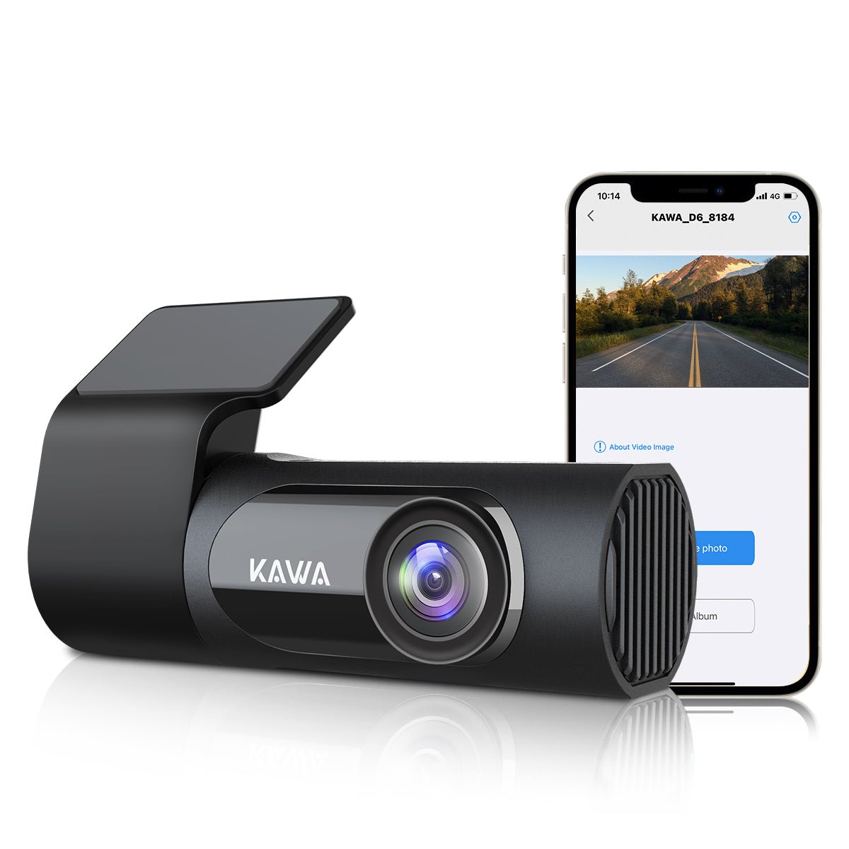 KAWA D6 | 2K Mini Dash Cam | 360° Rotation | 1440P QHD | Voice Control | Parking Monitor | 256GB Max