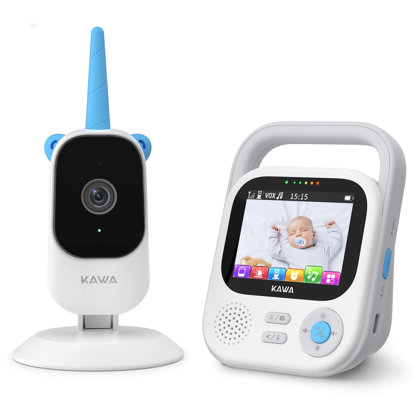 KAWA S5 | 2K QHD 2.8” Video Baby Monitor | No WiFi | Night Vision | 5050mAh Battery